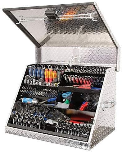 Montezuma Aluminum Triangle Portable Toolbox - Perfect for Truck Beds - Senior.com Tool Box
